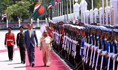 থাই প্রধানমন্ত্রীর সঙ্গে শেখ হাসিনার দ্বিপক্ষীয় বৈঠক